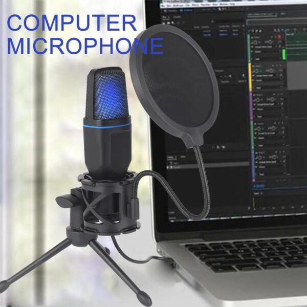 Microfone USB RGB Condensador - Perfeito para Jogos, Podcasts e Streaming - Image 6